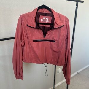 Love Tree Cropped Windbreaker – Rose Pink, Size M, Gently Worn